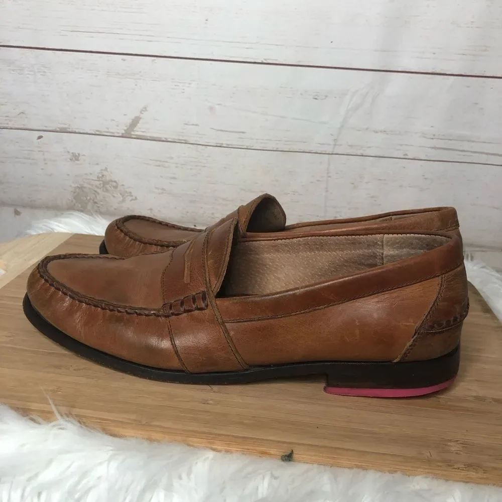 Men's Size 11.5 D- Polo Ralph Lauren Arscott Brown Leather Penny Loafers